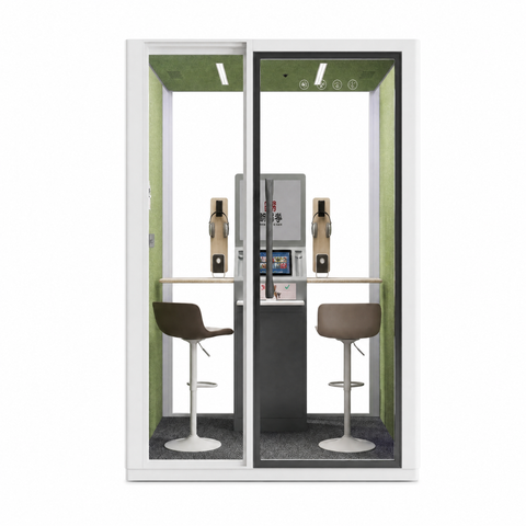 Volferda Core Duo-Mobile Reading Pod, Soundproof Booth for Vocal Training & Instrument Rehearsal with Rolling Casters