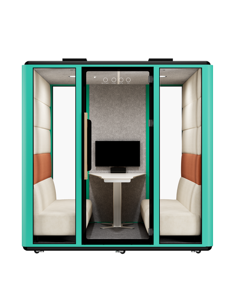 Volferda Air Seriers 6 People Mobile Office Pod Booth, Extra Large Space Sound Proof Office Pod(Green)