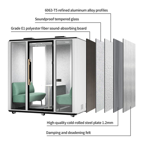Volferda Air Team Mobile Office Pod Booth(White)