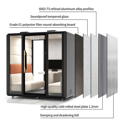 Volferda Air Group Mobile Office Pod Booth(Black)
