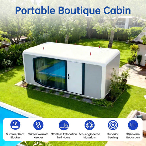 Volferda tiny house/Prefab Apple Cabin A1-length18.37 ft with Modular Customization, Optional Furniture Package,  Perfect for Coastal Living, Vacation Rentals, Glamping & Hospitality Use