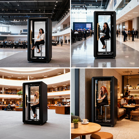 Volferda Air Solo Soundproof Office Pod(Black)