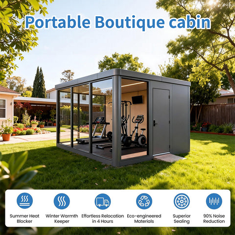 Volferda Modular Pods,ADUs/Prefab Studios Suitable for Office Work, Exercise and Dining in The Backyard T10