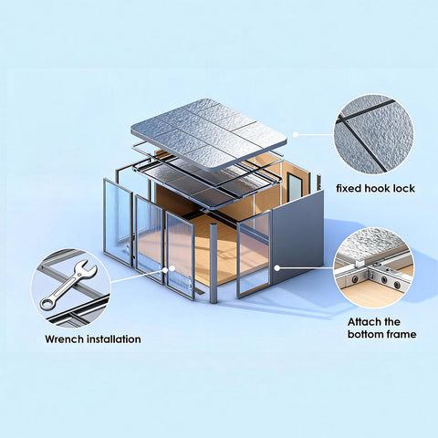 Volferda Modular Pods,ADUs/Prefab Studios Suitable for Office Work, Exercise and Dining in The Backyard T10