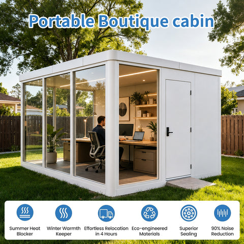 Vestael Modular Pods,ADUs/Prefab Studios Suitable for Office Work, Exercise and Dining in The Backyard T10